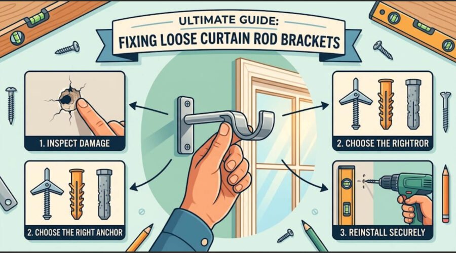 How to Fix a Loose Curtain Rod Bracket: Step-by-Step Guide 1