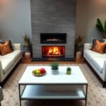arrange furniture around fireplace