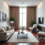 arrange long narrow living room