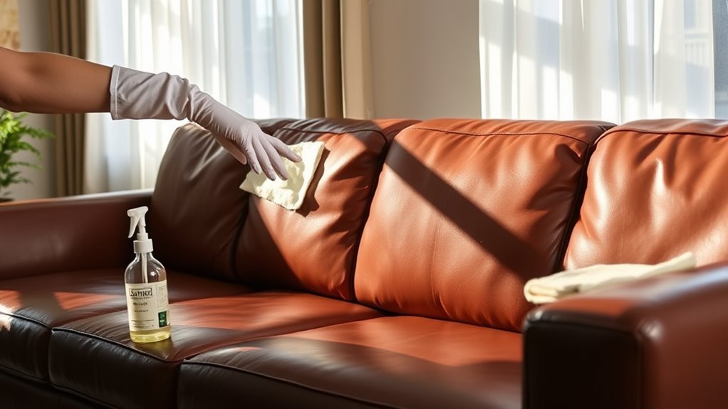 clean and condition leather couch