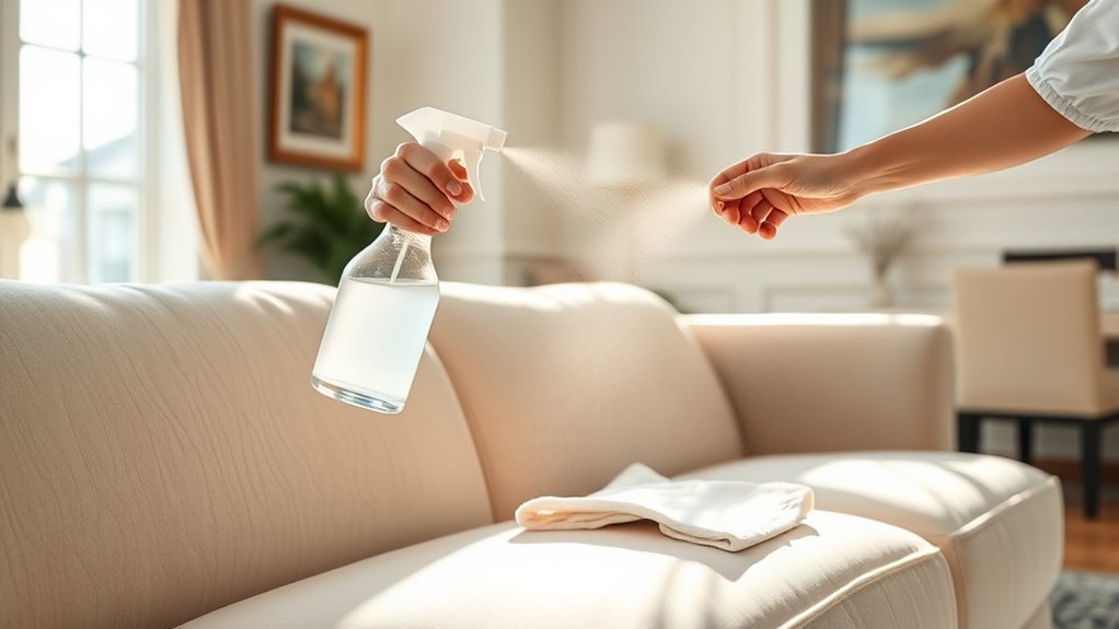 clean microfiber couch safely