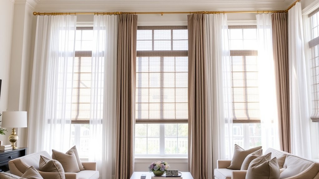 cohesive layered window treatments