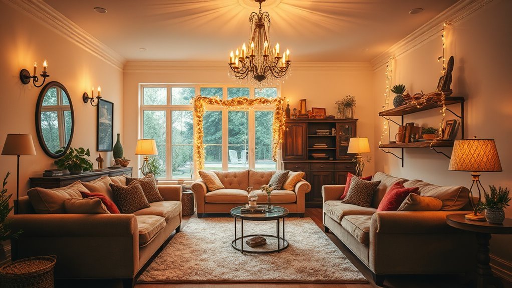 cozy layered lighting techniques