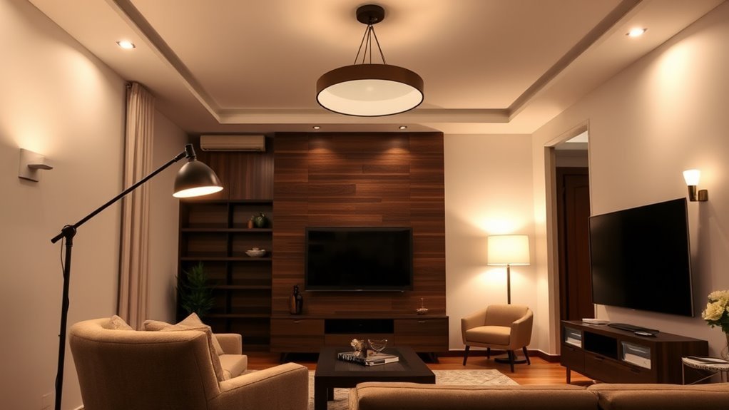 cozy multifunctional lighting setup