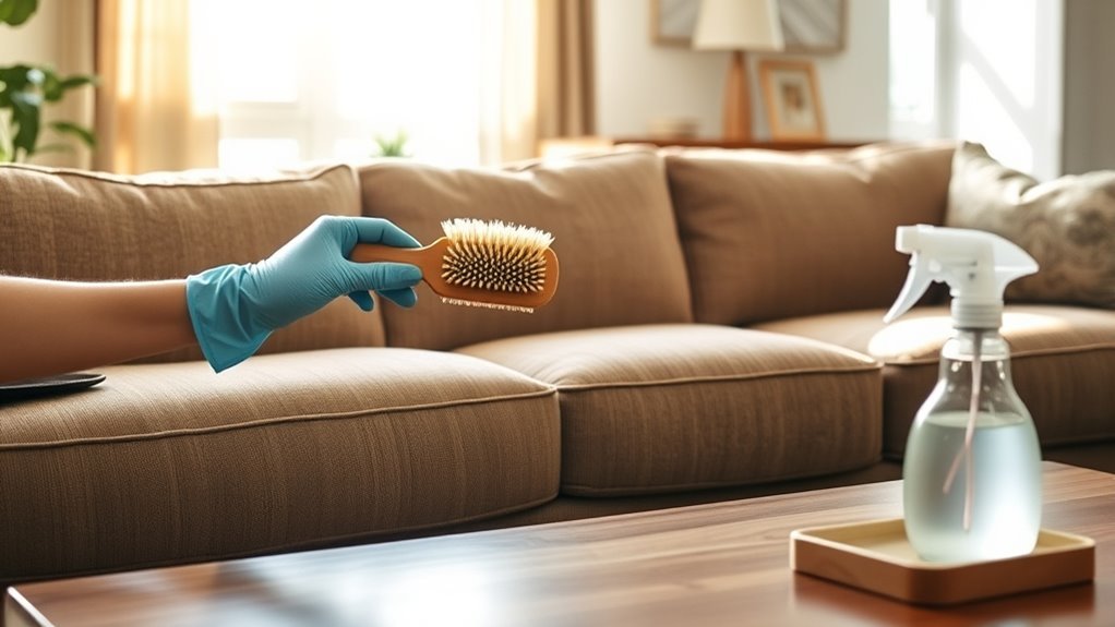 deep cleaning fabric couch