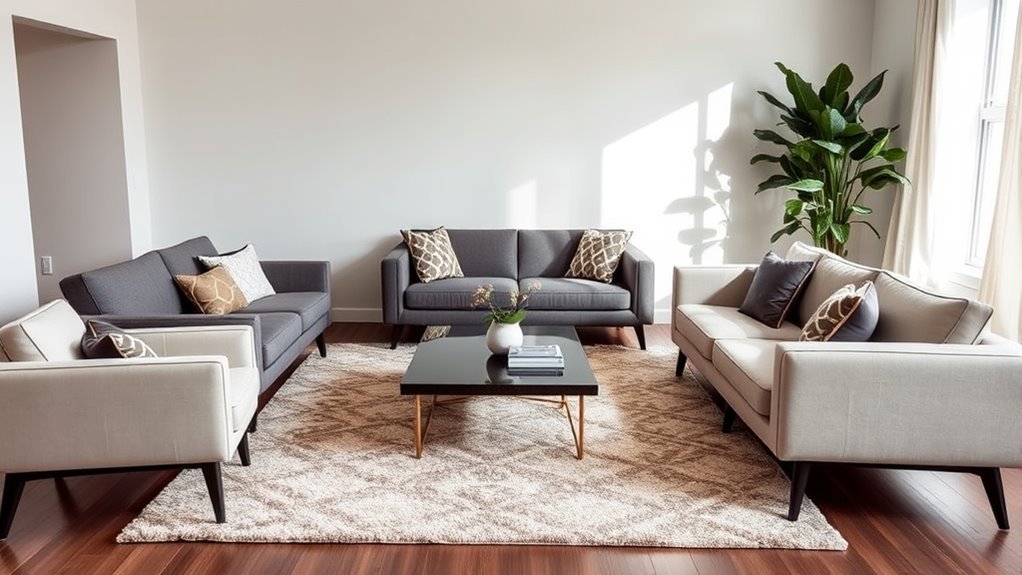 define space with rugs