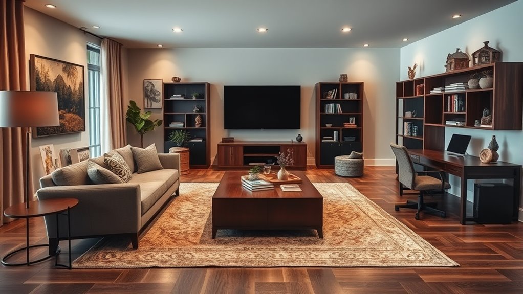 defined zones with lighting