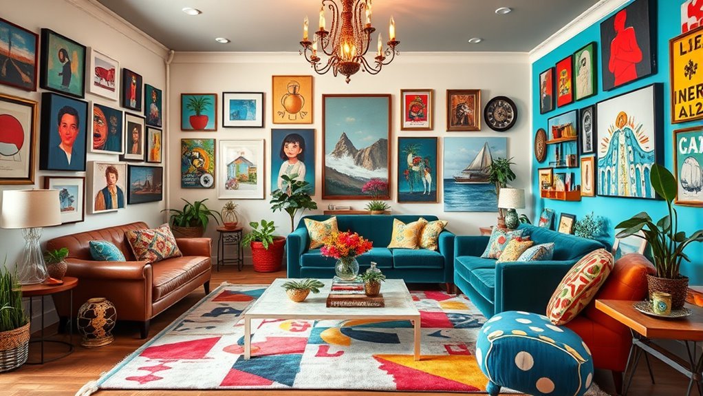 eclectic living room design
