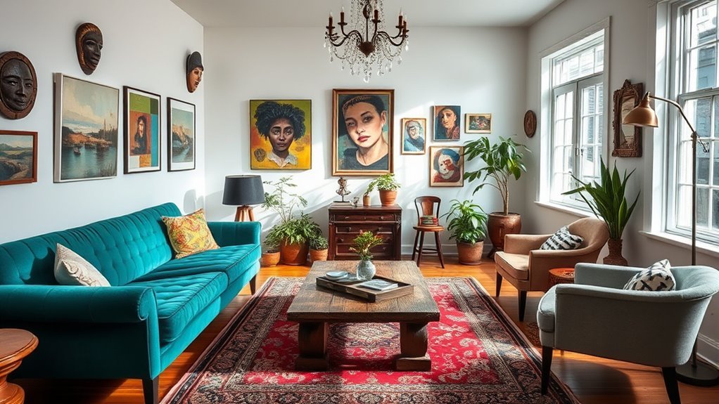 eclectic living room tips