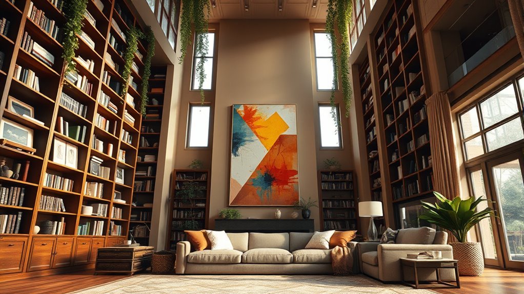 emphasize vertical art decor