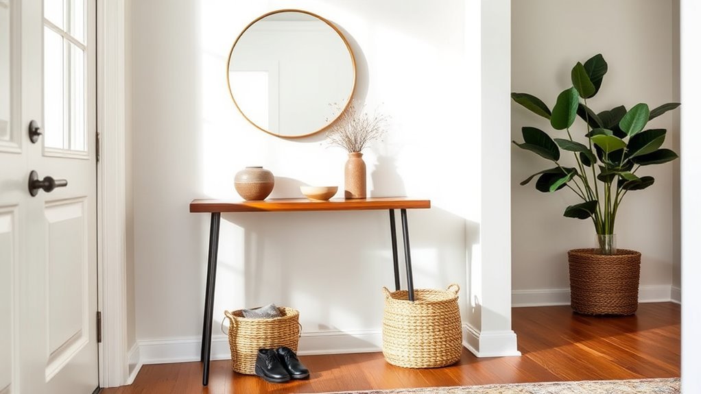 functional living room entryway