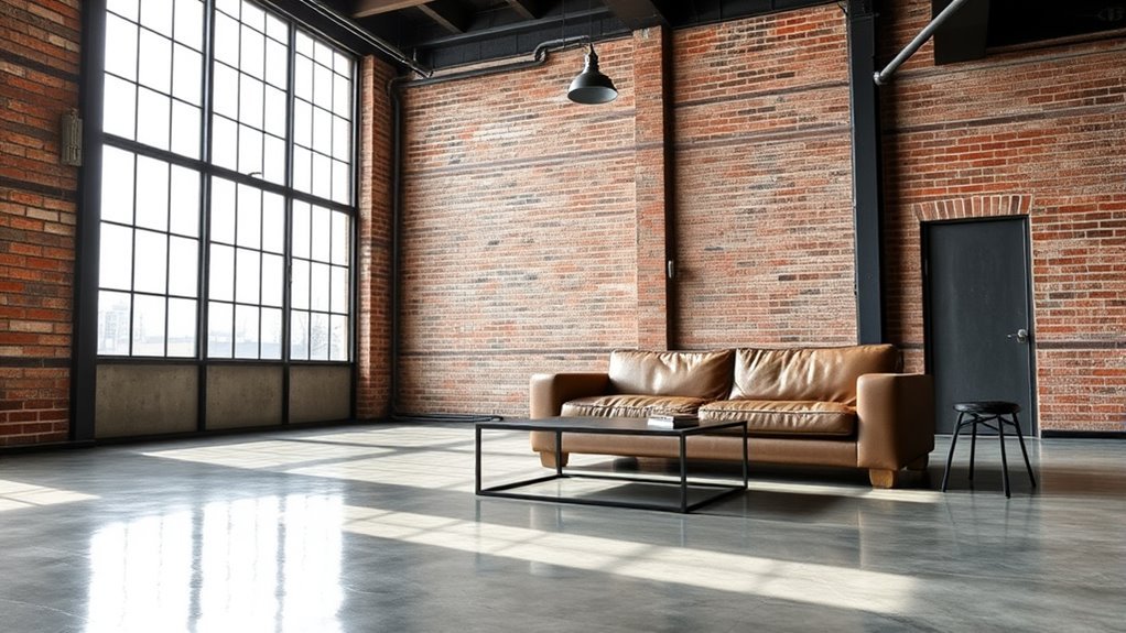 industrial living room flooring options