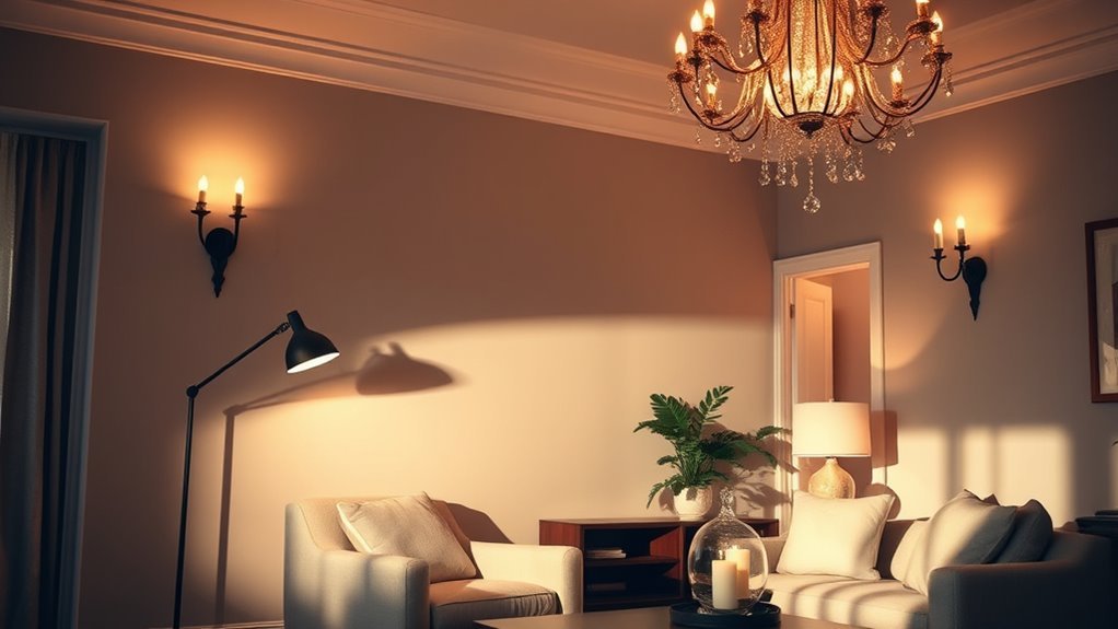 layered lighting enhances ambiance