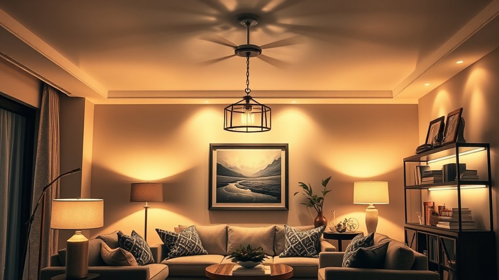 layered lighting fixture selection