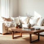 layered textures neutral living room