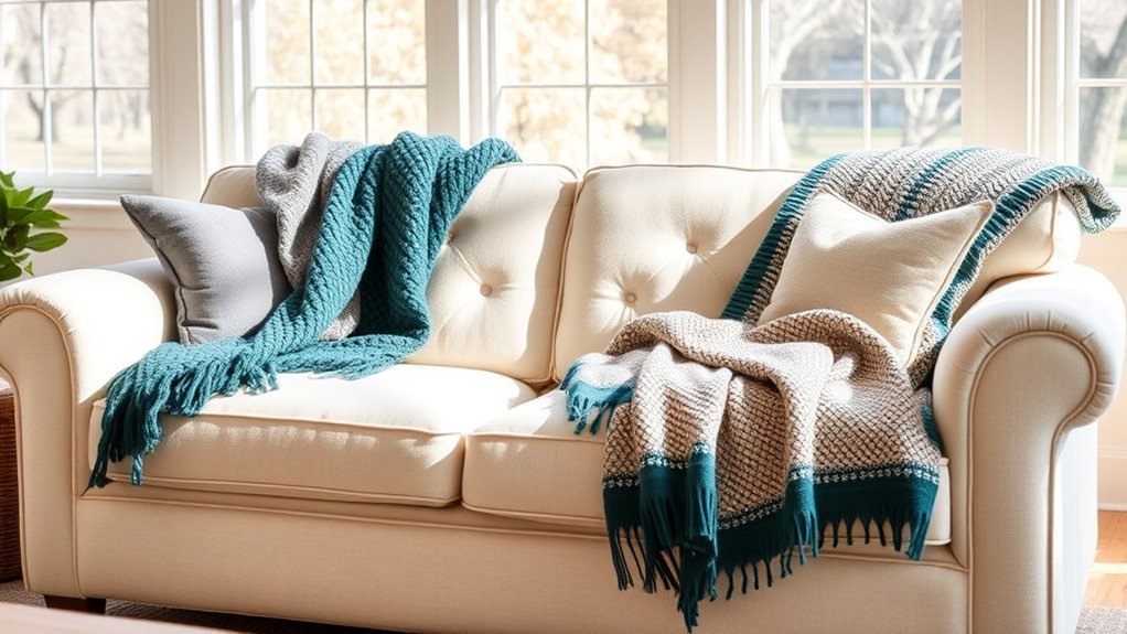 layering throws and blankets