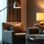 living room lamp height