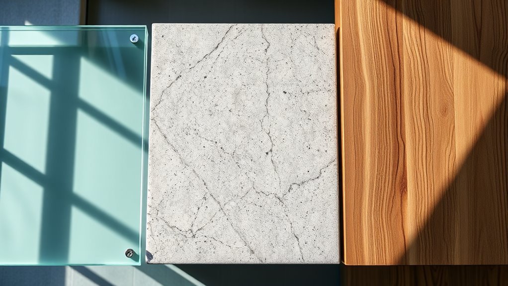 material comparison for tabletops