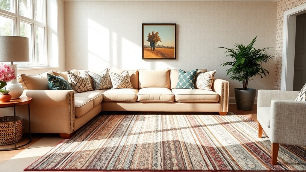 mixing patterns enhances decor