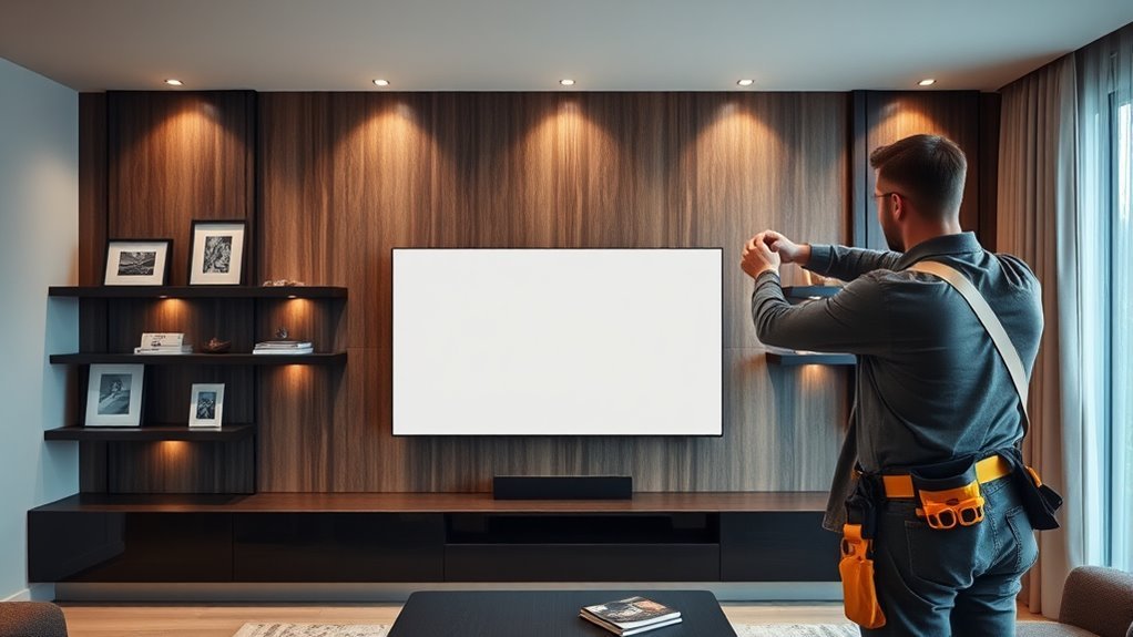professional installation for tv wall