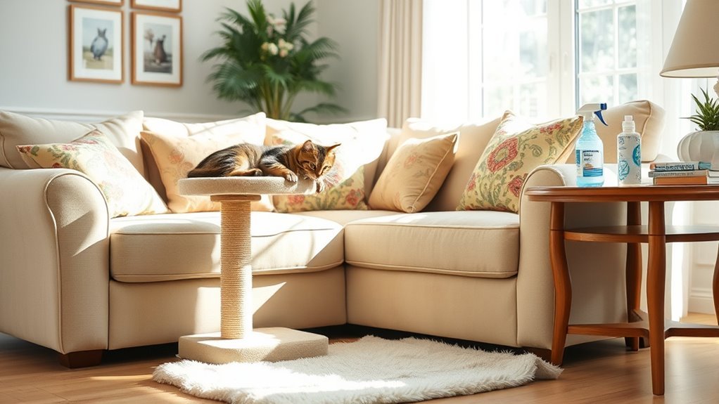 redirect cat scratching behavior