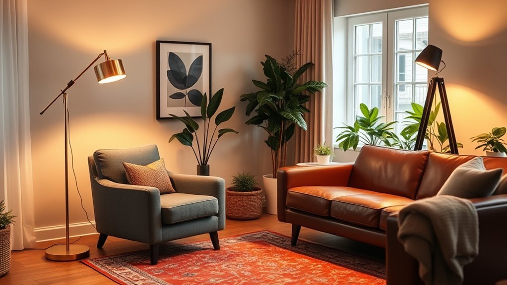 select and position floor lamps