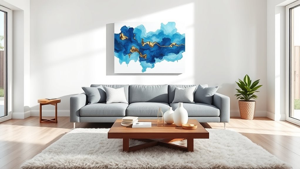 selecting and arranging wall art