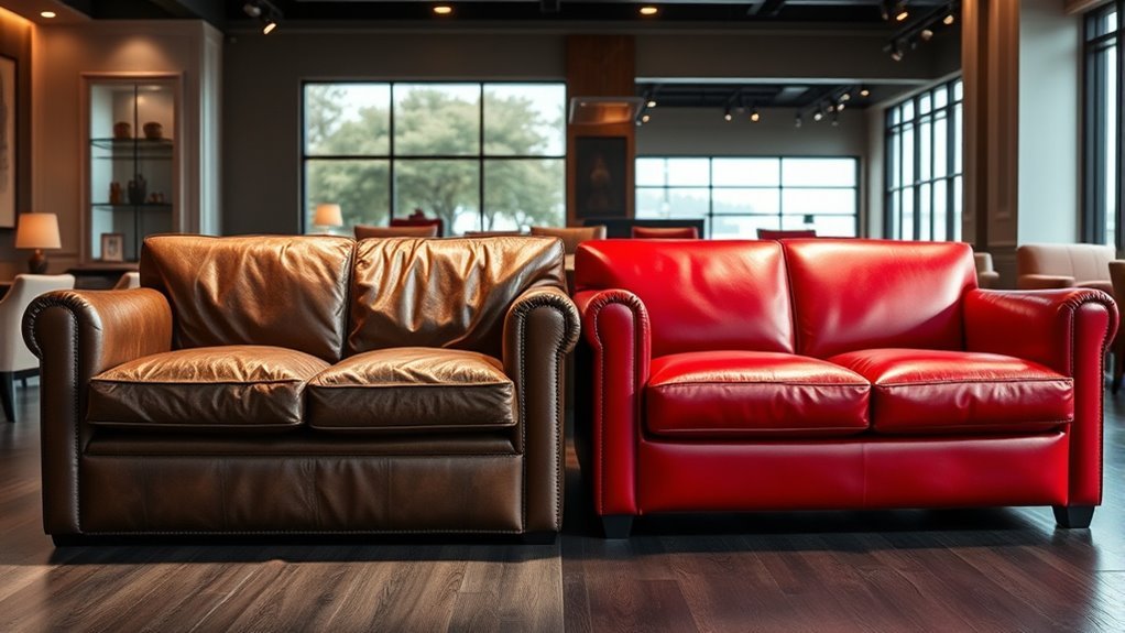 sofa leather types comparison