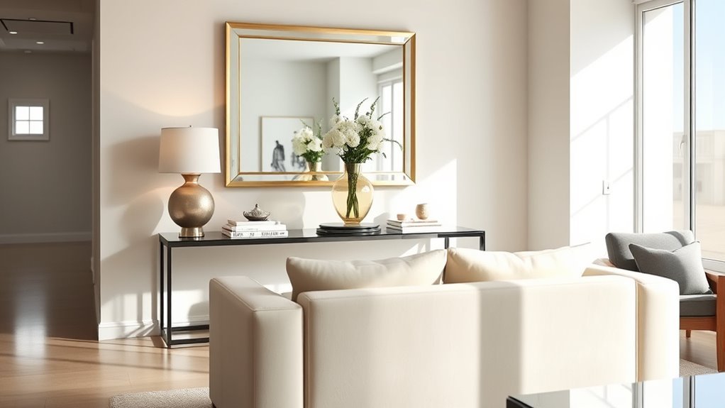 transforming console table decor