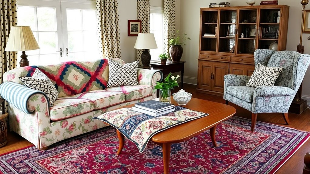 vintage fabrics add character