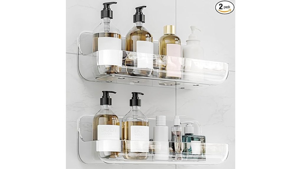 acrylic adhesive bathroom shelves