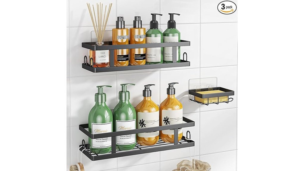 adhesive shower caddy organizer