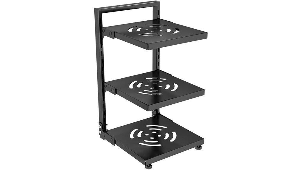 adjustable black kitchen organizer