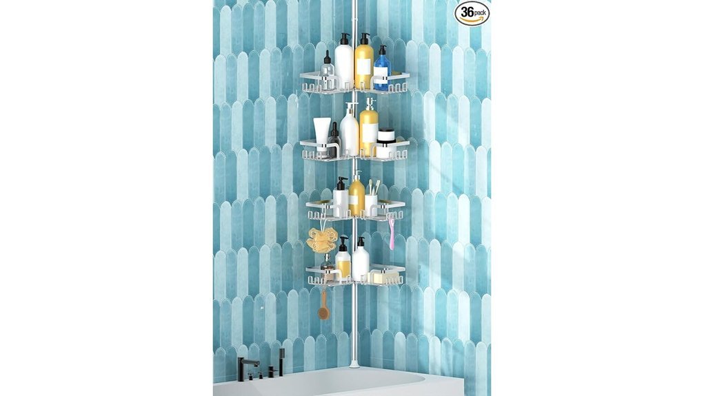 adjustable corner shower organizer