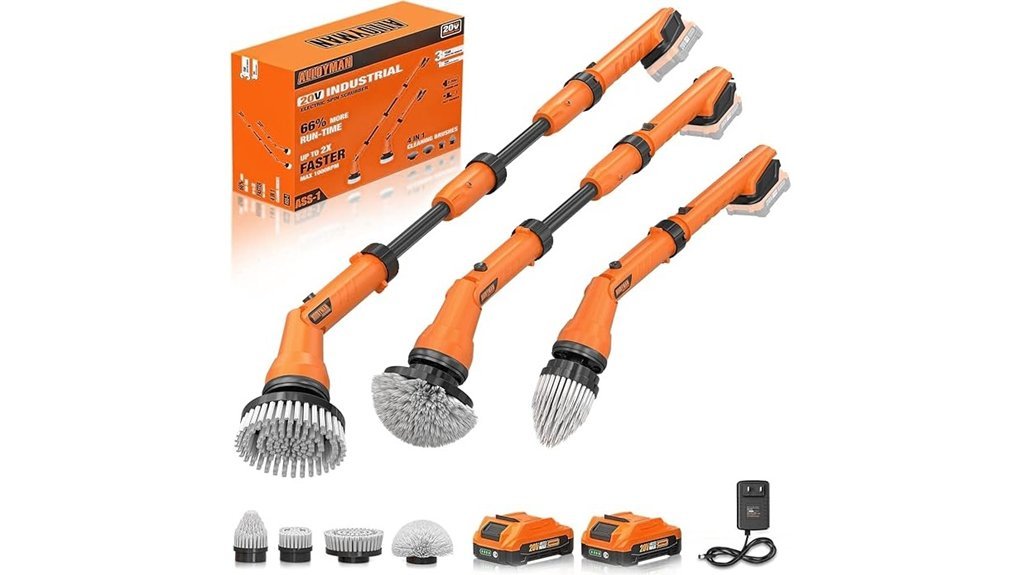 adjustable electric scrubber heads