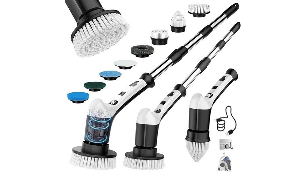 adjustable electric spin scrubber