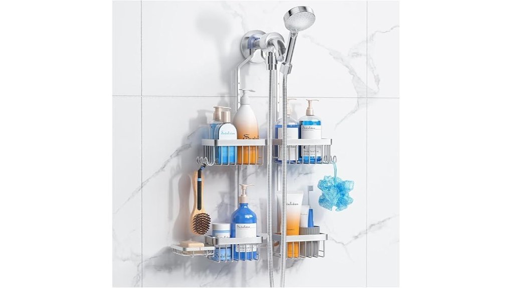 adjustable shower caddy solution