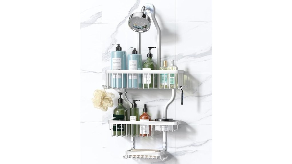 aluminum shower caddy organizer