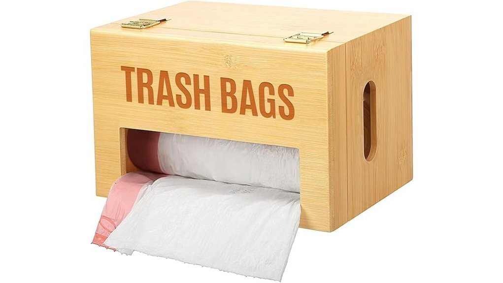 bamboo dispenser for trash bags