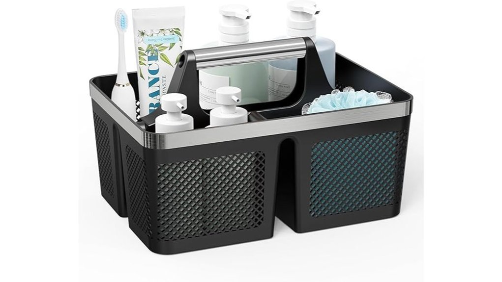 black shower caddy organizer