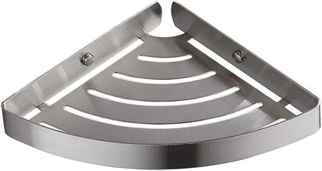 brushed nickel corner caddy