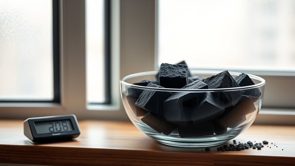charcoal as moisture absorber