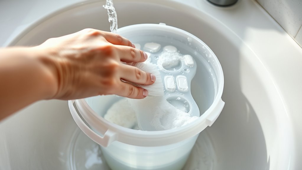 clean dehumidifier bucket regularly