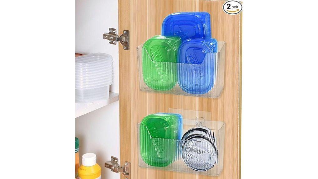 clear adhesive cabinet organizers