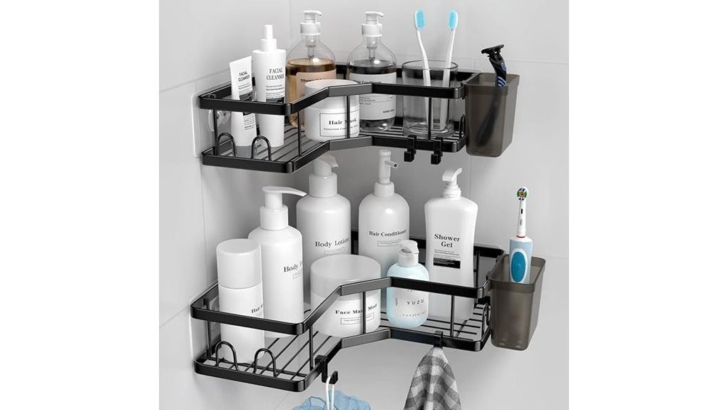 compact corner shower organizer