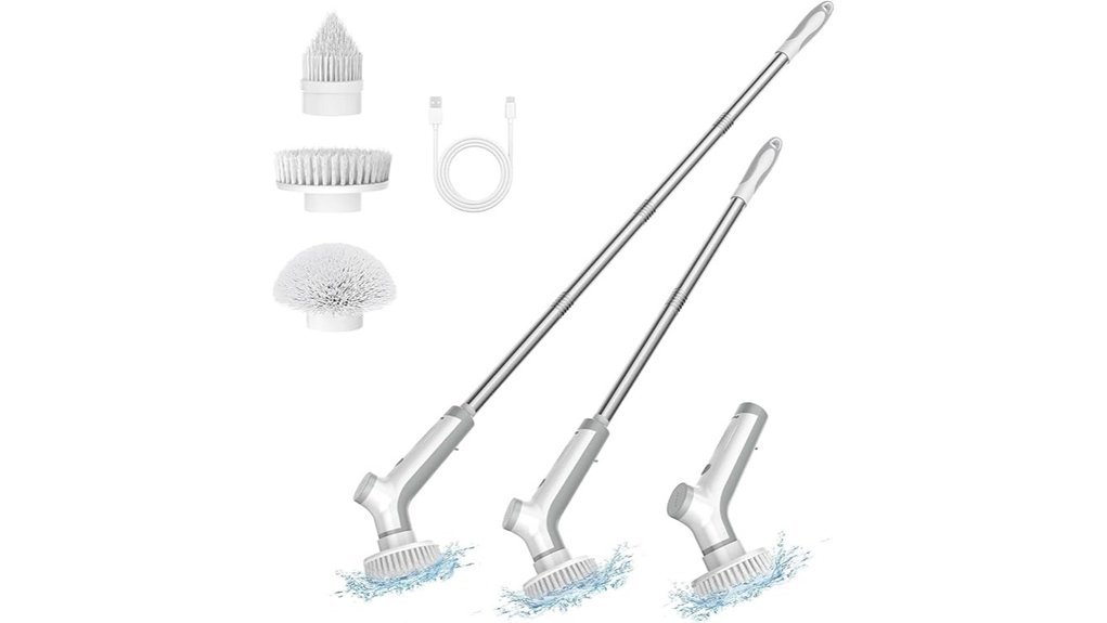 cordless electric spin scrubber