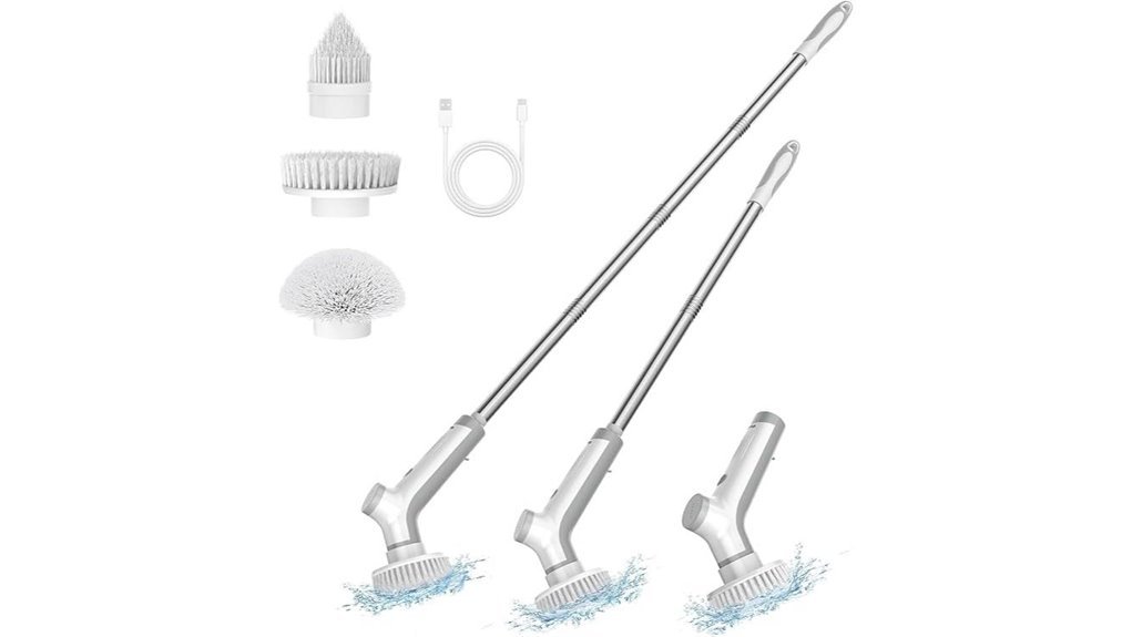 cordless electric spin scrubber