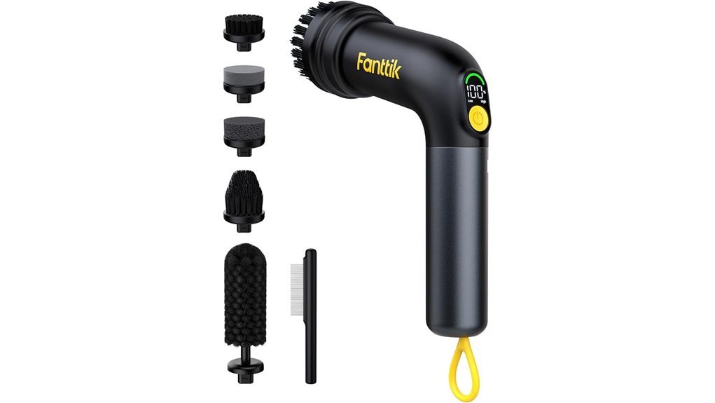 cordless electric spin scrubber