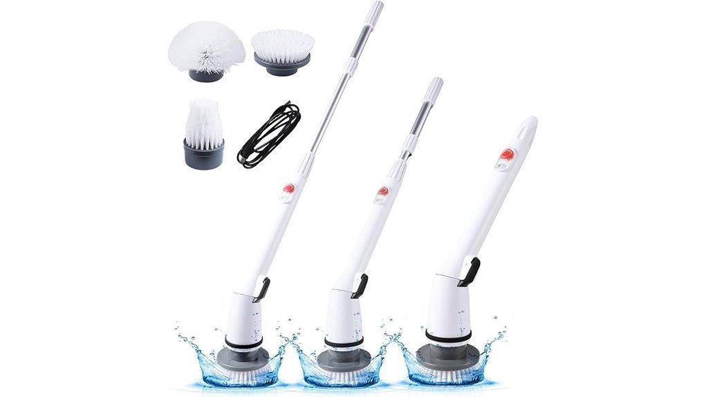 cordless electric spin scrubber