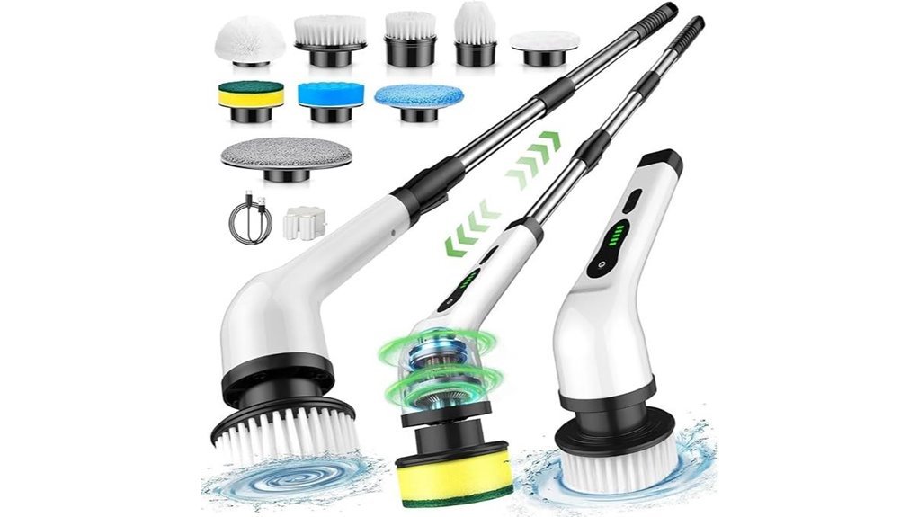 cordless electric spin scrubber